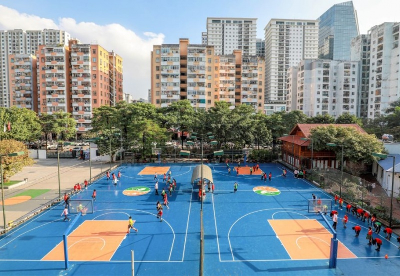 Sân bóng rổ Hà Nội trường liên cấp Ngôi Sao